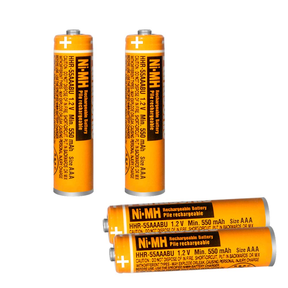  [AUSTRALIA] - 4 Pack HHR-55AAABU NI-MH Rechargeable Battery 1.2V 550mAh AAA Battery for Panasonic Cordless Phones