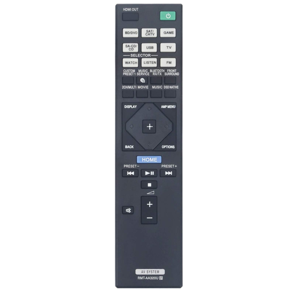 RMT-AA320U Replacement Remote Fit for Sony Multi Channel AV Receiver STR-ZA810ES STR-DN1080 STRZA810ES STRDN1080 - LeoForward Australia