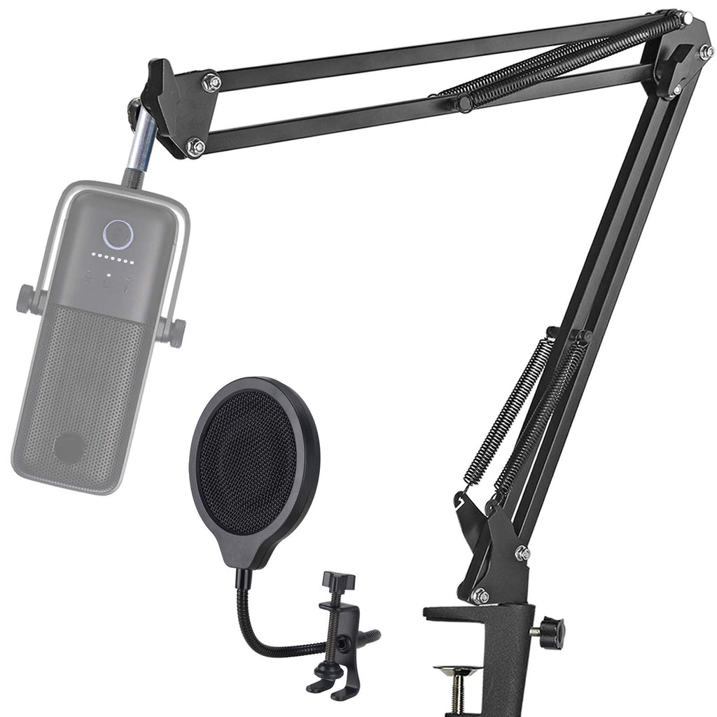  [AUSTRALIA] - Elgato Wave 3 Microphone Arm Stand with Pop Filter - 4 Inch 3 Layers Windscreen Pop Screen Scissor Mic Boom Arm Stand Professional Combo by YOUSHARES