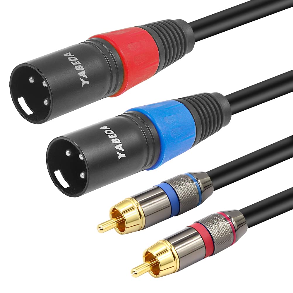 [AUSTRALIA] - YABEDA RCA to XLR Cable,Heavy Duty Dual RCA Male to Dual XLR Male HiFi Stereo Audio Connection Microphone Interconnect Cable - 3Feet