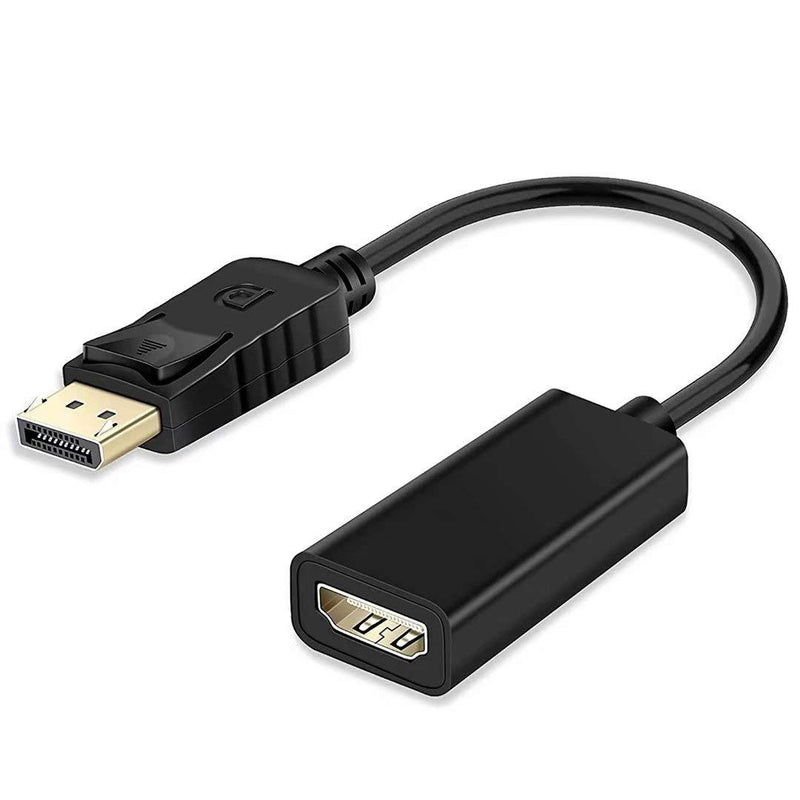  [AUSTRALIA] - avedio links DisplayPort to HDMI Adapter, Gold-Plated DP to HDMI Converter Cable Cord (Male to Female) (Black) Male to Female