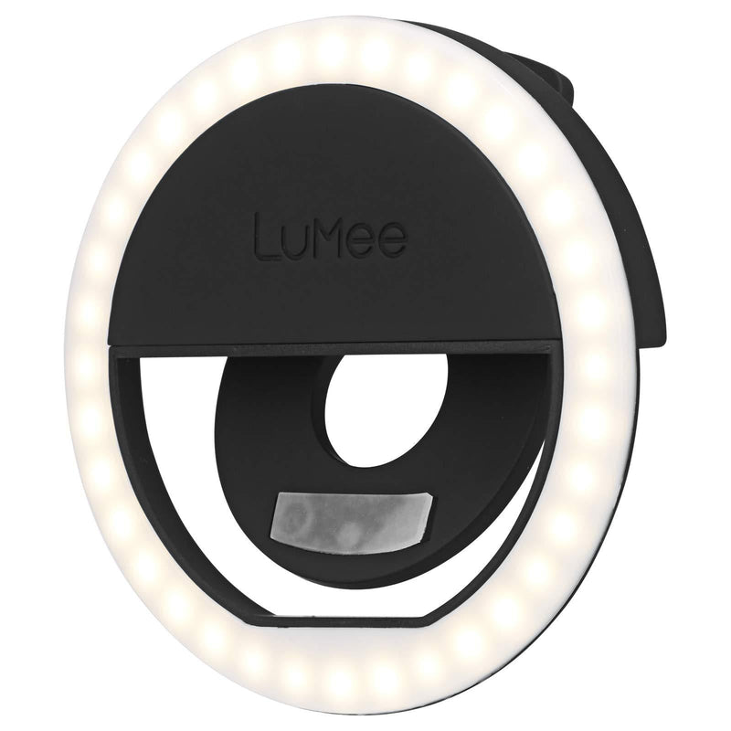 LuMee Studio Clip Light - LED Ring Light for Laptops, Monitors, Smartphones, Tablets - Portable and Rechargeable - Black - LeoForward Australia