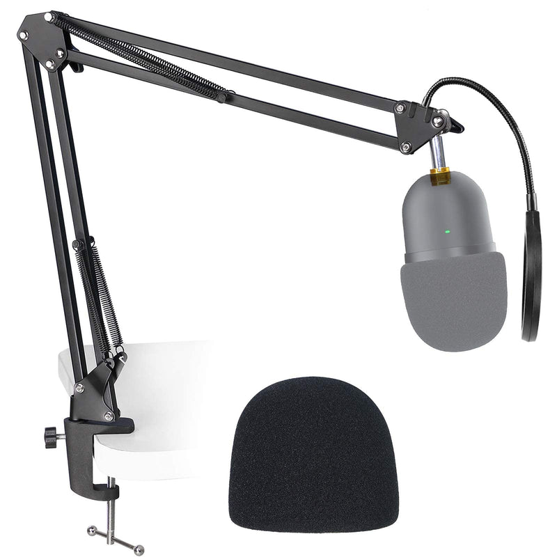  [AUSTRALIA] - SUNMON Mini Mic Stand with Foam Windscreen and Pop Filter For Razer Seiren Mini USB Streaming Microphone