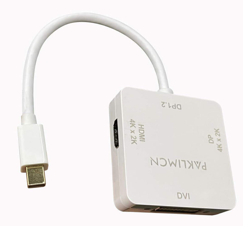  [AUSTRALIA] - BELIN LINK Mini DP to HDMI Displayport DVI Adapter Mini Displayport to HDMI 4K Adapter 3 in 1 Mini Display Port to HDMI DP DVI Converter Male to Female Gold-Plated