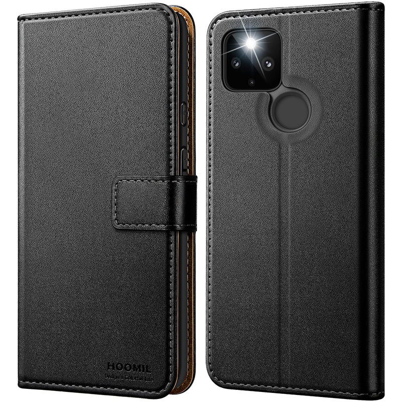  [AUSTRALIA] - HOOMIL Google Pixel 5A 5G Case, Google Pixel 5A 5G Wallet Case, PU Leather Flip Cover with [Kickstand Feature] [Card Slots] for Google 5A 5G Phone Case, Black