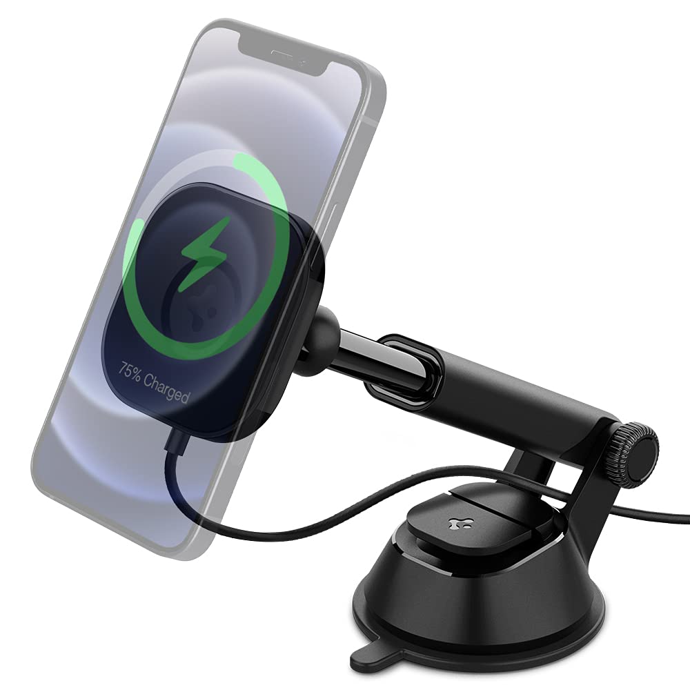  [AUSTRALIA] - Spigen OneTap Pro Designed for Magsafe Fast Wireless Car Charger Mount (Magnetically Levitate & Fast Charge iPhone 13,12 Models Even The Max Model) Dashboard