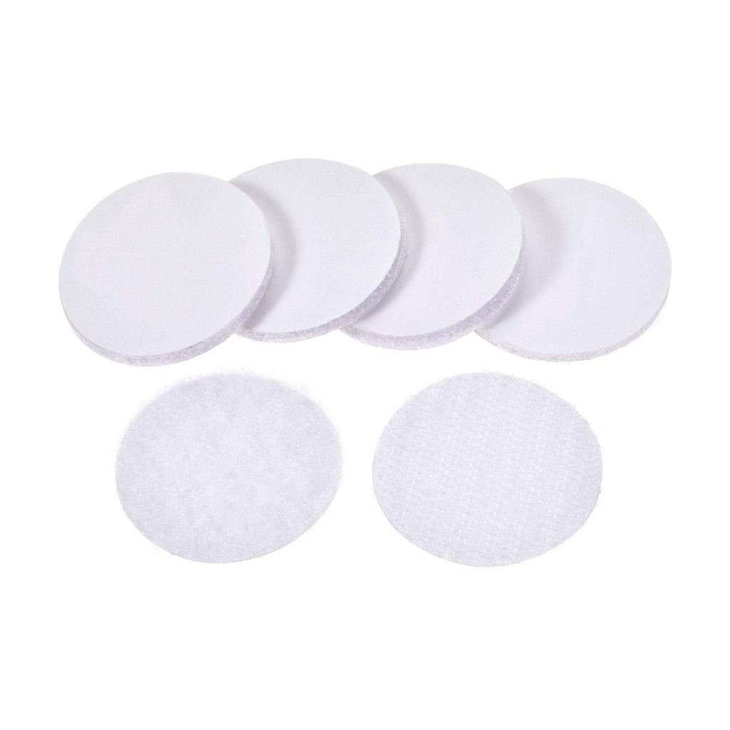  [AUSTRALIA] - uxcell Self Adhesive Dots 40mm 1 37/64 Inch Diameter Hook and Loop Tapes Coins White Nylon Sticky Glue for Office Home 12 Pairs