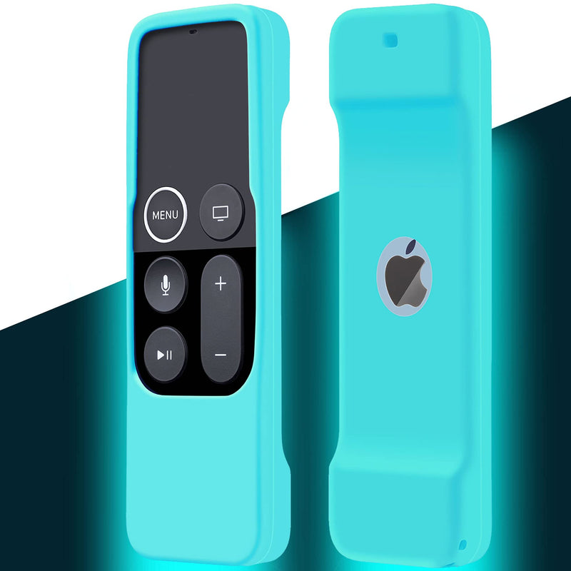 Case Compatible with Apple TV 4K/ 4th Gen Remote Light Weight Anti-Slip Shock Proof Silicone Cover for Controller for Apple TV Siri Remote Glow in The Dark Blue Glow - LeoForward Australia