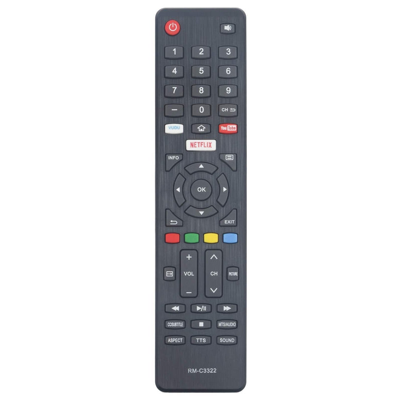 RM-C3322 Replace Remote Control - WINFLIKE RM-C3322 TV Remote Control Replacement fit for JVC RMC3322 Smart TV Remote Controller with Netflix Vudu YouTube - LeoForward Australia