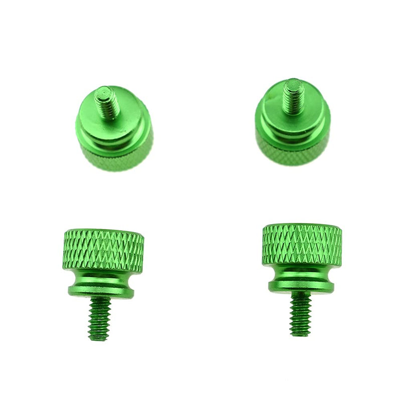 Hahiyo Anodized Aluminum Thumbscrews 6#-32 Thread Size Large Knurled Head Cage Mounts Hand Tighten Easy to Grip and Turn Not Damage Inside Sturdy for Computer Case PCI Slot Motherboard Green 10pcs 6#-32-Green-10Pieces - LeoForward Australia