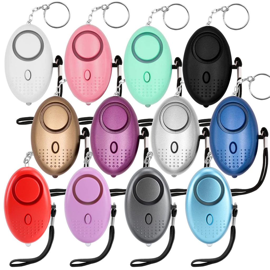  [AUSTRALIA] - Safe Sound Personal Alarm, 12 Packs 140DB Personal Security Alarm Keychain with LED Lights, Emergency Safety Alarm for Women, Men, Children, Elderly