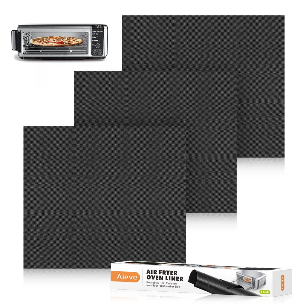  [AUSTRALIA] - AIEVE Air Fryer Oven Liners, 3 Pack Non-stick Air Fryer Oven Mat Baking Mat Compatible with Ninja Foodi SP101 SP201 SP301 Ninja Air Fry Oven Toaster Oven Microwave Bottom of Gas & Electric Oven