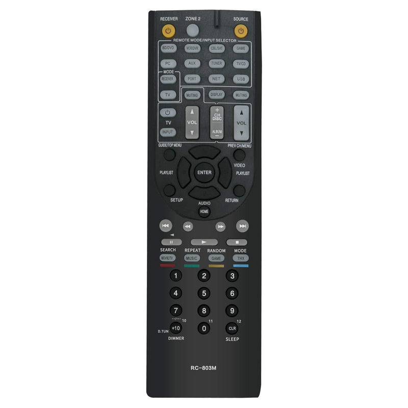 RC-803M Replacement Remote Control fit for Onkyo AV Receiver Home Theater System HT-S8409 HT-S7409 TX-NR609 TX-NR609B - LeoForward Australia