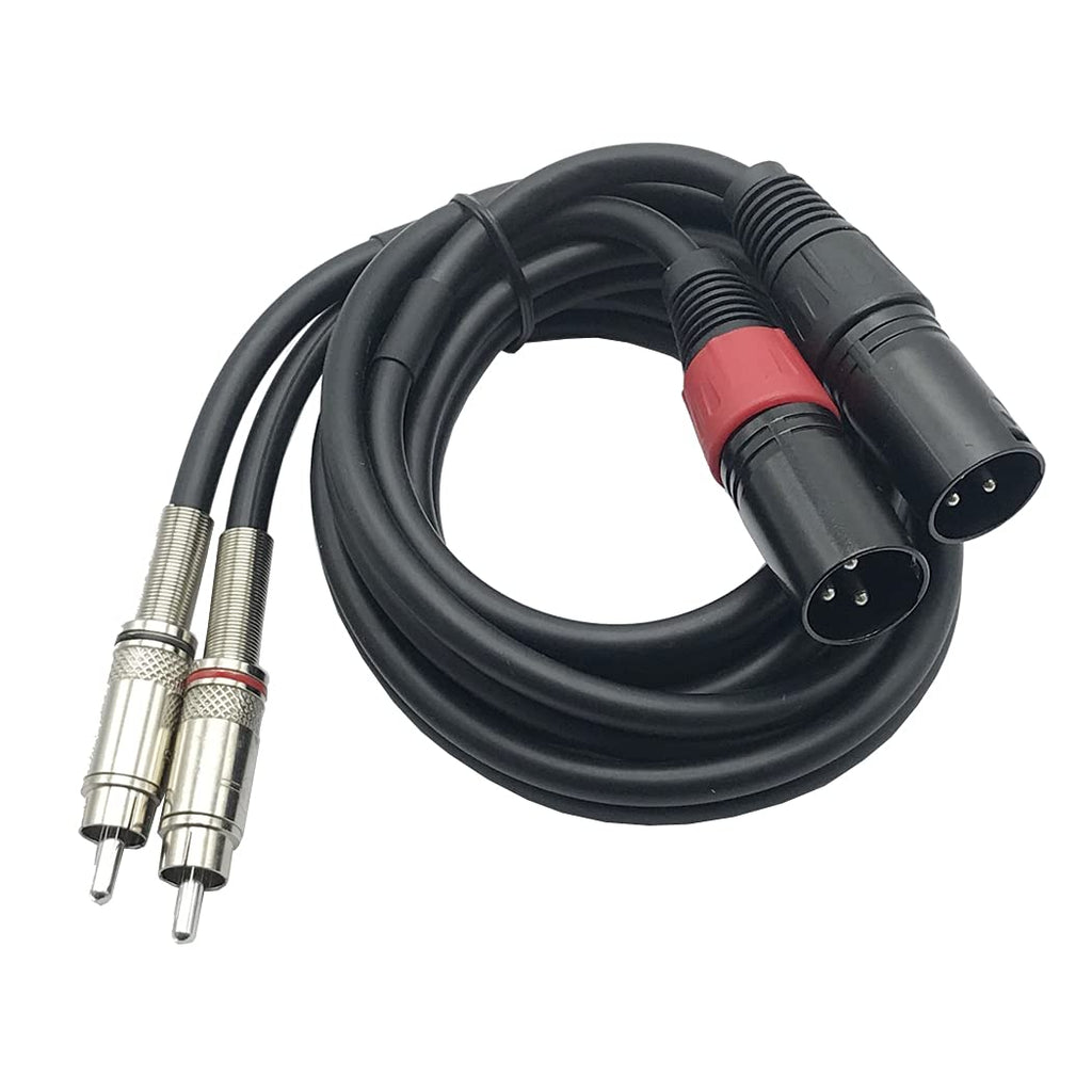  [AUSTRALIA] - MMNNE Dual RCA to XLR Male Cable, Dual RCA Male to Dual XLR Male Cable HiFi Stereo Audio Connection Microphone Cable Wire Cord Path Cable (5FT) 5FT