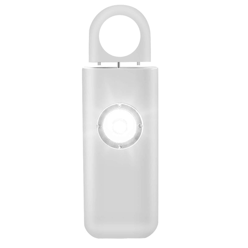 Self Defense Siren - Safety Alarm for Women Keychain with SOS LED Light. Personal Security Keychain Alarm for Women. Helps Elders & Kids Emergency Call - White - LeoForward Australia