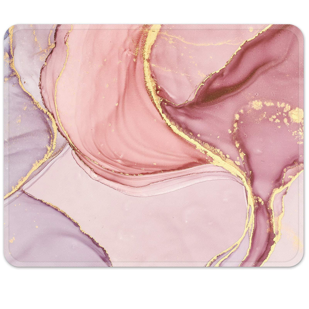  [AUSTRALIA] - Britimes Gaming Mouse Pad, Marble Pretty Pink Square Mousepads Portable Non-Slip Rubber Base Office Decor Wireless Mouse Pad for Gaming, Working, Studying