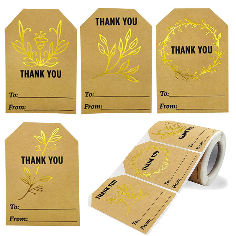Multipurpose Self Adhesive Handwriting DIY Marker Labels Kraft Paper Stickers Classify Category Labels 300 Pcs for Office Classification Kitchen Thanksgiving Christmas Gift Decor Tags (3 Styles) F-kraft Stickers - LeoForward Australia
