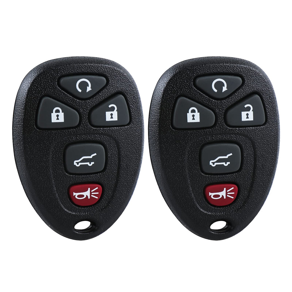 Remote Key Fob Control Replacement for 07-2016 GMC Acadia Yukon,07-2014 Chevy Tahoe Suburban Cadillac Escalade,09-2017 Chevrolet Traverse Buick Enclave(OUC60270, OUC60221) 5btn 2 Pack 5-btn x2 - LeoForward Australia