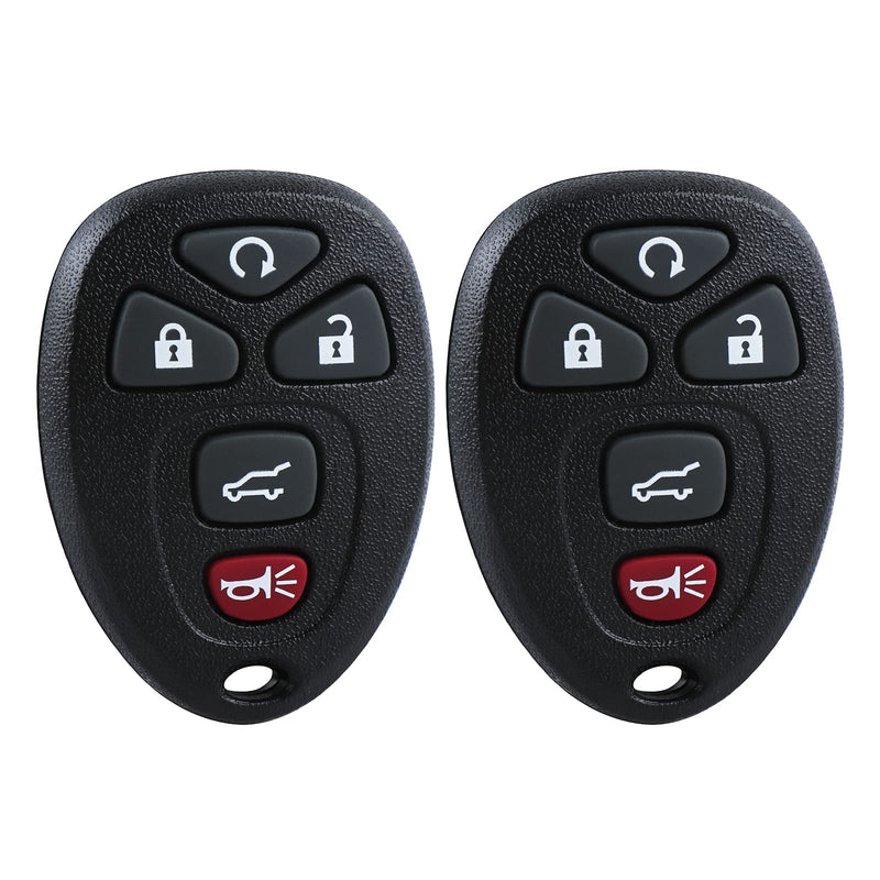 Remote Key Fob Control Replacement for 07-2016 GMC Acadia Yukon,07-2014 Chevy Tahoe Suburban Cadillac Escalade,09-2017 Chevrolet Traverse Buick Enclave(OUC60270, OUC60221) 5btn 2 Pack 5-btn x2 - LeoForward Australia