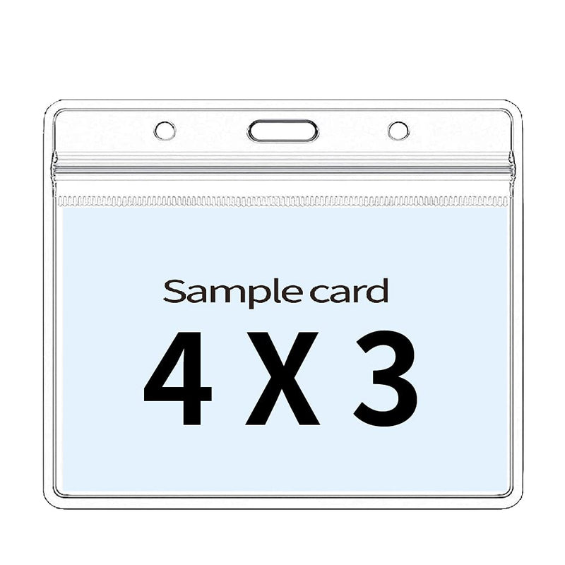  [AUSTRALIA] - 4X3 ID Name Tag Card Clear Soft Vinyl Plastic Withe Waterproof Type Resealable Zip（5 Pack） 5 Pack