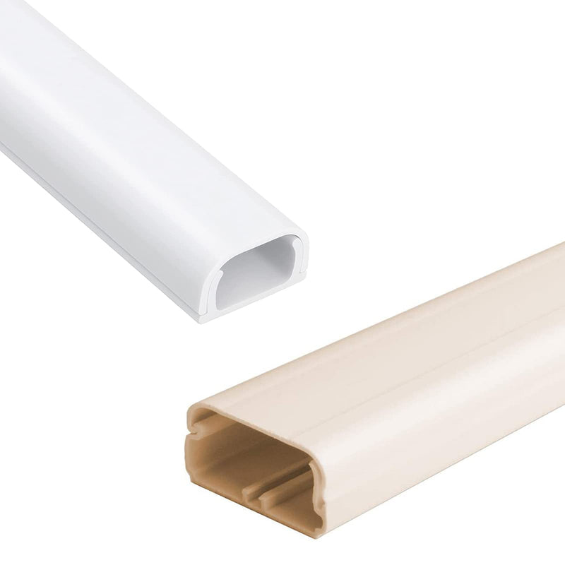  [AUSTRALIA] - ZhiYo 153 inch Cable Concealer White & TV Cord Cover(36in) Beige Bundle