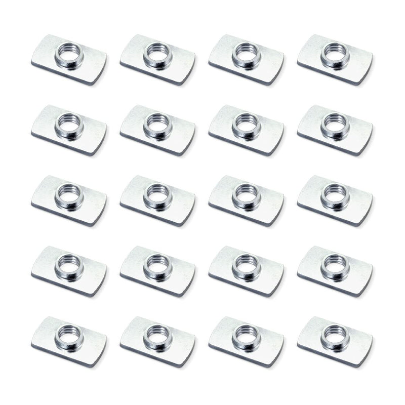  [AUSTRALIA] - POWERTEC QTN1122 5/16"-18 Oval Nuts, 15/16" Long x 17/32" Wide x 3/16" x 3/32" Thick – 20 Pack