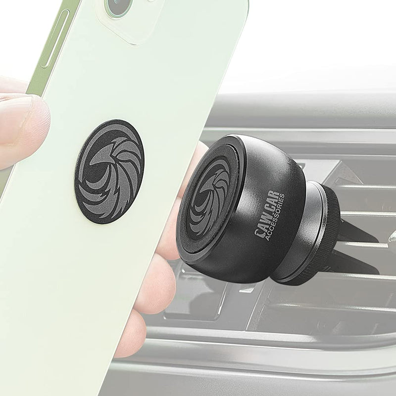  [AUSTRALIA] - New 2023 Magnetic Air Vent Phone Mount for Car - for Any Smartphone (iPhone, Android Cell Phone, GPS) | Stylish All-Metal One-Hand & One-Sec Phone Car Holder, 100 to Safeness & Comfort