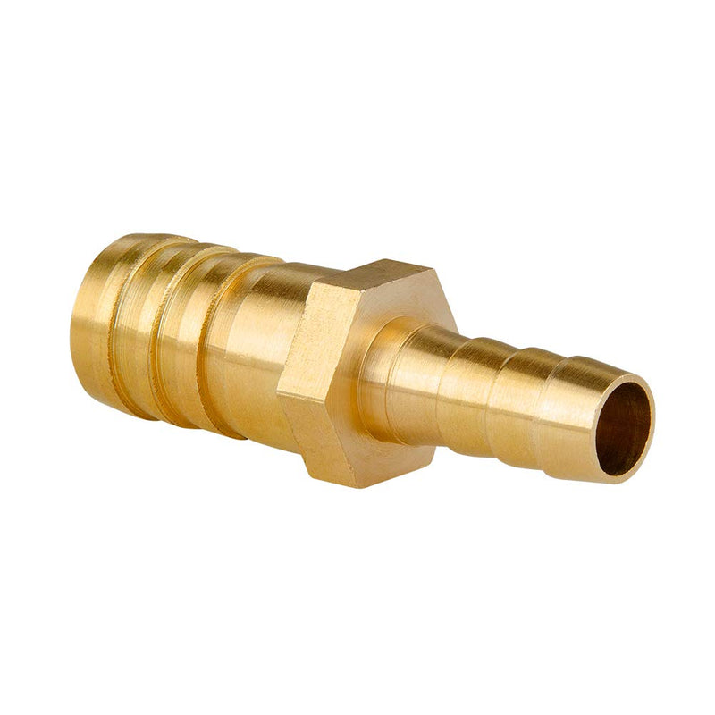  [AUSTRALIA] - Quickun Brass Hose Barb Reducer 3/4" to 3/8" Barbed Reducer Fitting Reducing Splicer Mender Union Adapter for Air Water Fuel 3/4-3/8 1