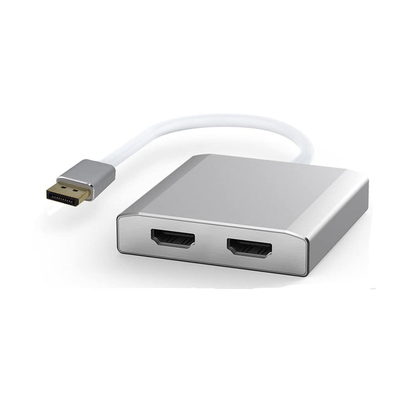  [AUSTRALIA] - WJESOG Displayport to Dual HDMI Input 4K MST/SST Hub DP to 2 HDMI Splitter Multi Stream Transport Hub, for Windows 、Mac 、System
