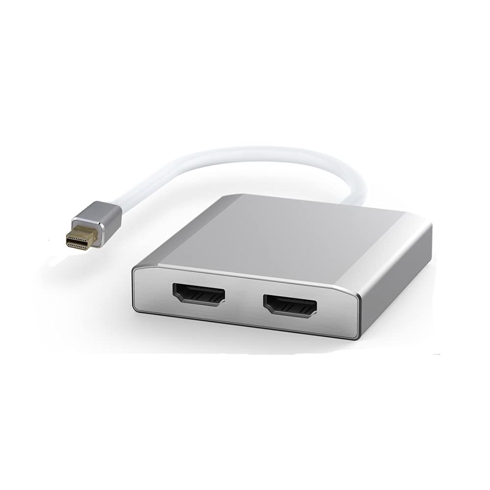 [AUSTRALIA] - WJESOG Mini Displayport to Dual HDMI Input 4K MST/SST Hub mDP to 2 HDMI Splitter Multi Stream Transport Hub, for Windows 、Mac 、System