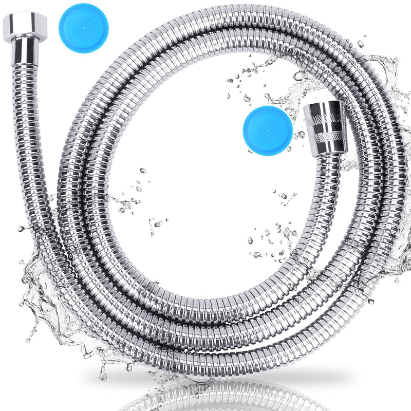  [AUSTRALIA] - Shower Hose Replacement, 59IN Shower Hose Extension, Durable Connector Shower Pipe, Kink-Free Stainless Steel Shower Hose Extender, Flexible Pet Shower Hose Head, Shower-Head Hose Extension (59) 59.0 Inches