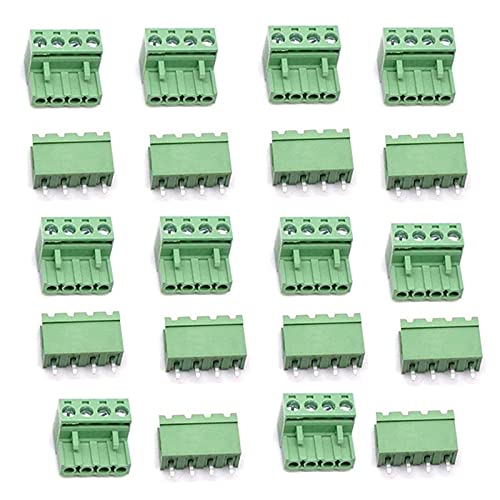  [AUSTRALIA] - LuoQiuFa10 Set 4-Pin 5.08mm Pitch Male Female PCB Screw Terminal Block