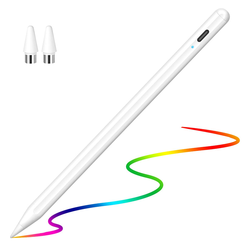  [AUSTRALIA] - Granarbol Stylus Pen for iPad Pencil,Rechargeable Active Stylus Pen Fine Point Digital Stylist Pencil Compatible with iPad/iPad Pro/Mini/Air/ iPhone,Capacitive Touch Screens Cellphone Tablets White