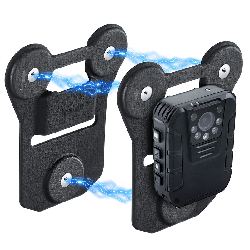  [AUSTRALIA] - Body Camera Magnetic Mount, Universal Strong Suction Magnet Mount Holder, Stick to Clothes for All Brand Body Cams with Wearable Clips