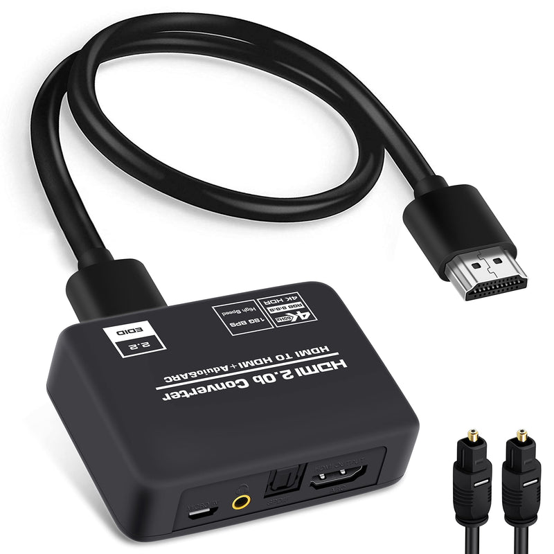  [AUSTRALIA] - avedio links 4K@60Hz HDMI 2.0b Audio Extractor Splitter Converter, HDMI to HDMI + Optical Toslink SPDIF + 3.5mm Stereo Analog Audio, HDMI Audio Embedder Inserter for PS5,Xbox, Optical Fiber Included