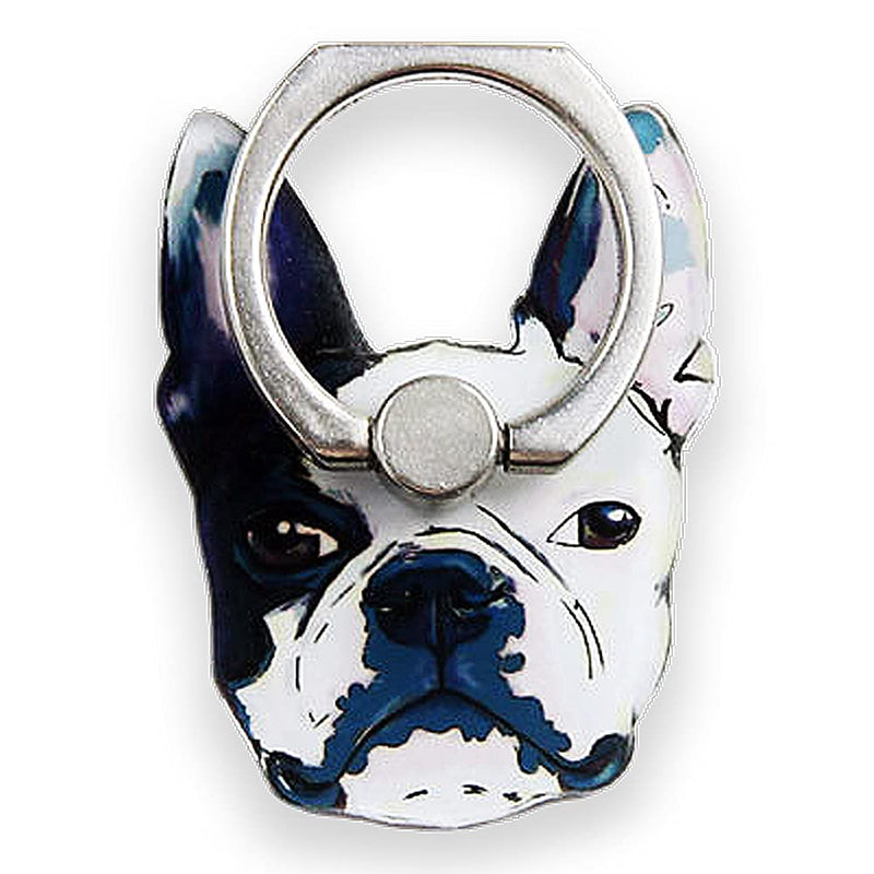 Cell Phone Ring Holder Stand, 360 Degree Rotation Universal Finger Ring Kickstand with Metal Grip [Compatible with Any Smart Phone - iPhone, Samsung, LG & More] French Bulldog 5 Types (Content) Content - LeoForward Australia