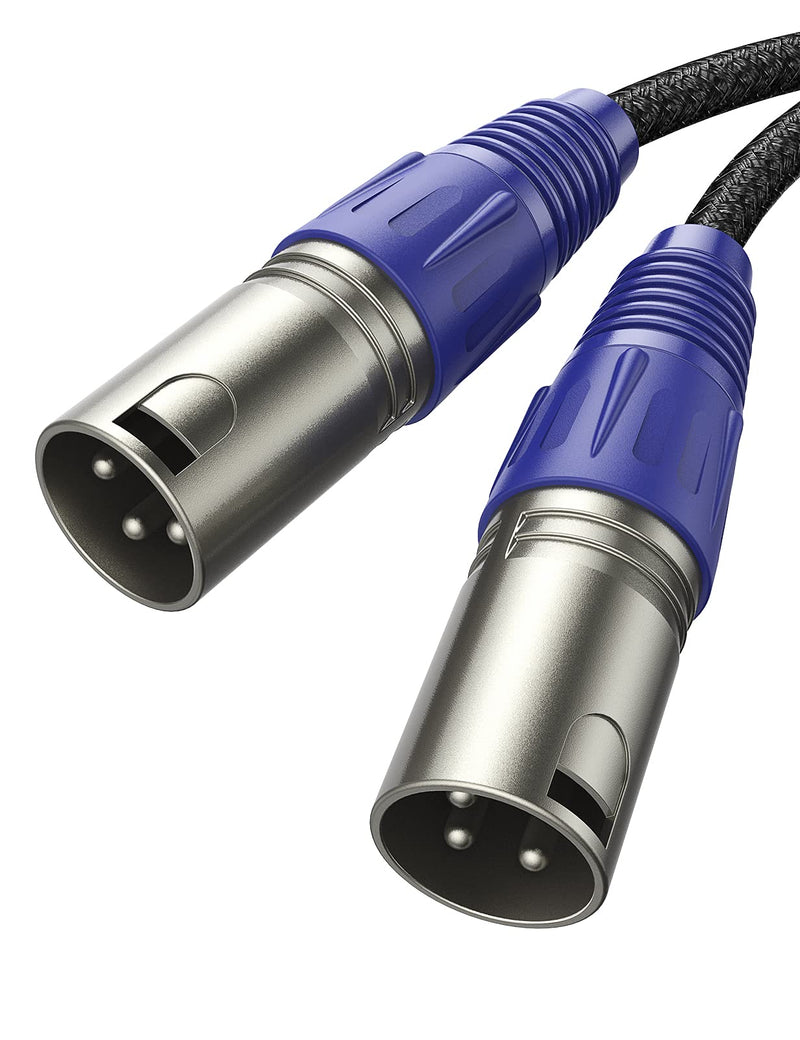  [AUSTRALIA] - 2 Pack XLR Cable 3.3Feet, Oldboytech [2021 Special Edition] 3Pin Balanced XLR Male to Male Microphone Cable, Hi-Fi for Mic, Speaker Systems, Camera, Amplifier, Equalizer, Mixing Console 3.3 Feet Black 2