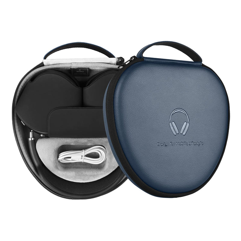  [AUSTRALIA] - WIWU AirPods Max Case with Sleep Mode, Upgraded Smart Case for Headphones, Ultra-Slim Travel Carrying Case with Staying Power, Hard Shell Storage Bag (Blue) Blue
