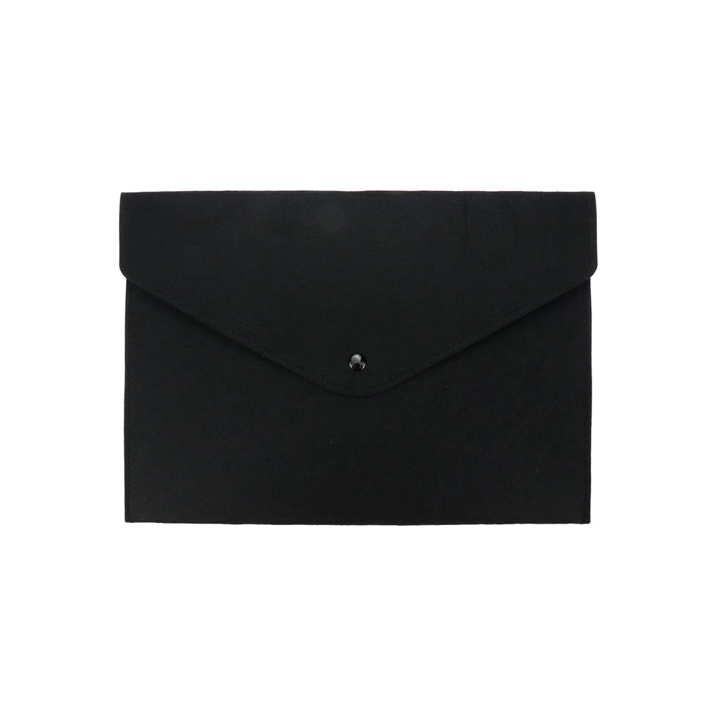  [AUSTRALIA] - Geesatis 1 Pcs File Folders Expanding File Button Folder A4 Paper Portfolio Case Letter Envelope Folders Pockets, Black