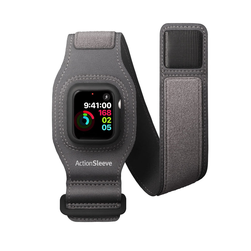  [AUSTRALIA] - Twelve South ActionSleeve 2 for Apple Watch 40mm | Updated Protective Armband to Free Your Wrist for Sports or Activities (Grey) New Design, 40mm