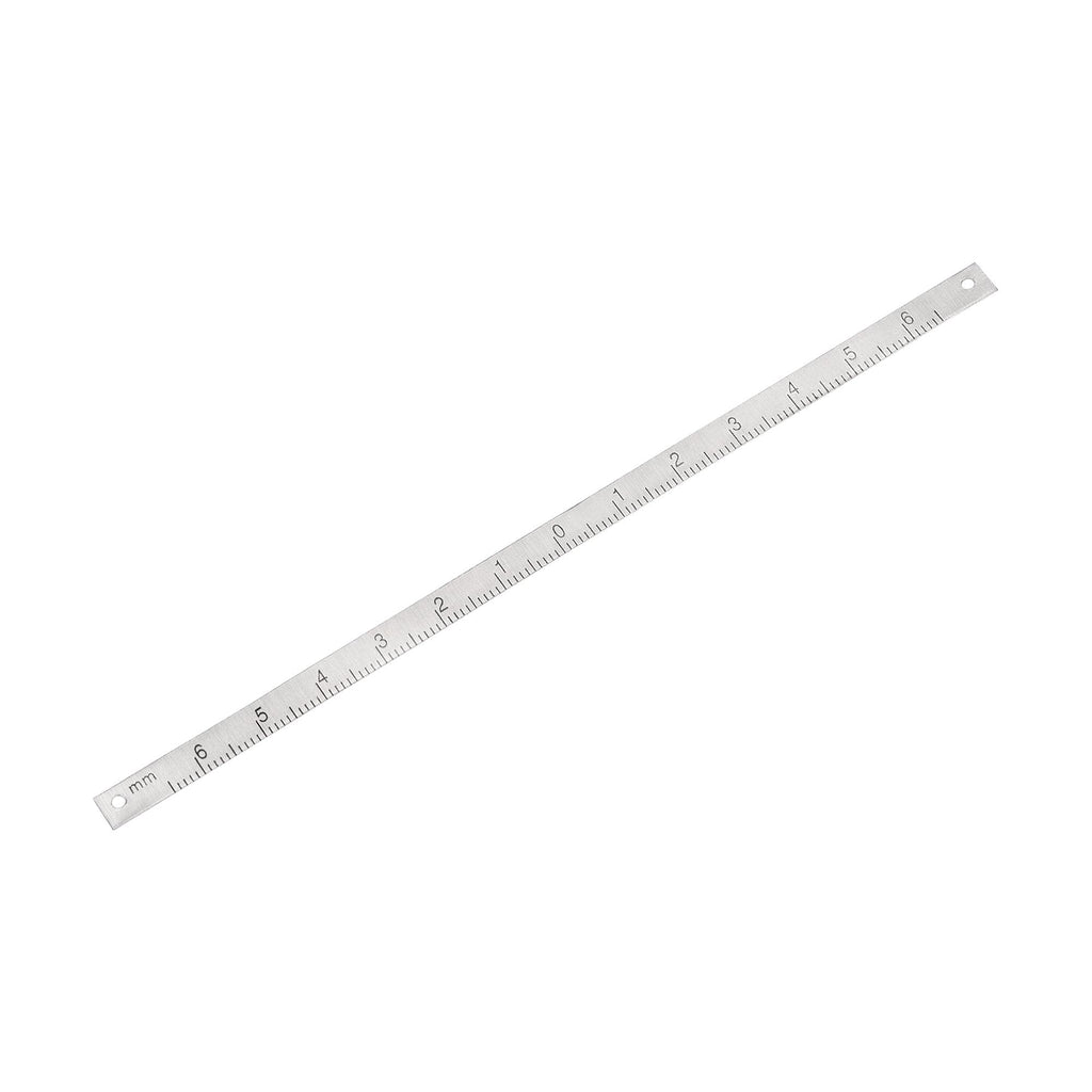  [AUSTRALIA] - uxcell Center Finding Ruler 65mm-0-65mm Table Sticky Adhesive Tape Measure, Aluminum Track Ruler with Holes, (from the Middle).