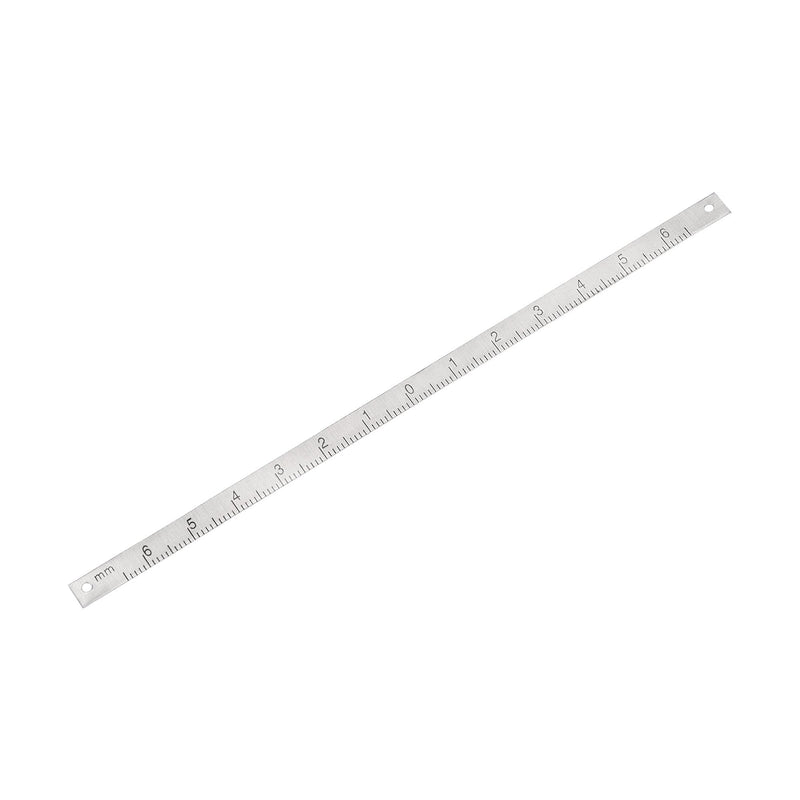  [AUSTRALIA] - uxcell Center Finding Ruler 65mm-0-65mm Table Sticky Adhesive Tape Measure, Aluminum Track Ruler with Holes, (from the Middle).