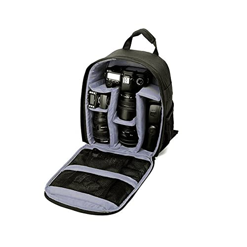  [AUSTRALIA] - WINVIN Waterproof SLR/DSLR Camera Backpack Shoulder Bag Travel Case for Canon Nikon Sony Digital Lens (Grey) Gray