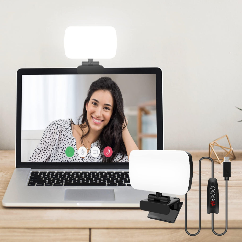  [AUSTRALIA] - sylvwin Video Conference Lighting,Webcam Light with 3 Light Modes and Stepless Dimming,Zoom Call Lighting for Video Recording/Live Streaming/Remote Working/Online Meeting& Laptop Video Conferencing