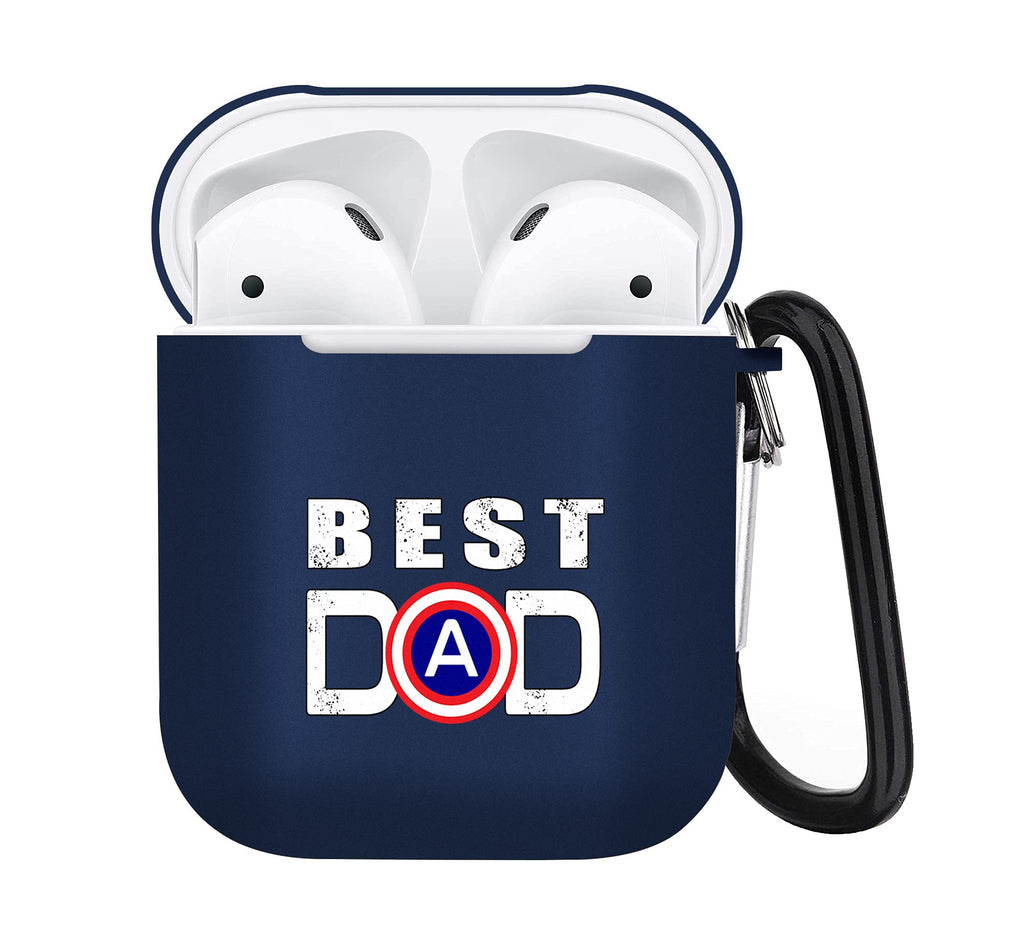  [AUSTRALIA] - NIAJIOFV The Best Dad Airpods Case Cartoon AirPod Case Cover Compatiable with AirPods Full Protective Durable Shockproof Drop Proof with Keychain CH--DAD