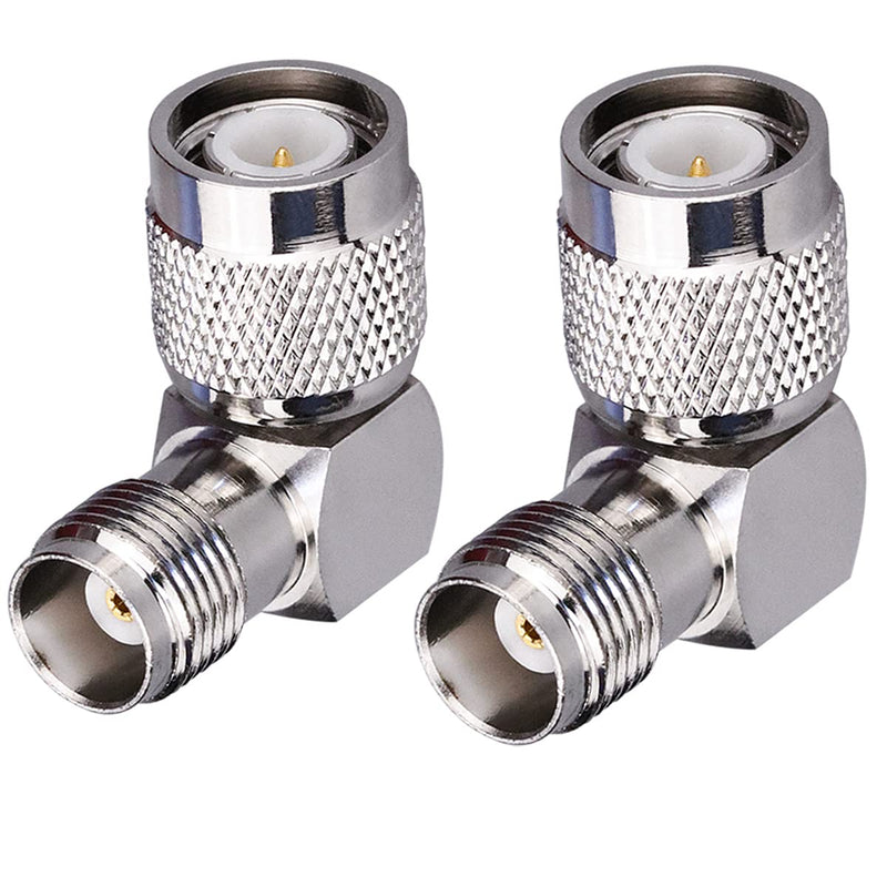  [AUSTRALIA] - TUOLNK 2 Pack TNC Male to TNC Female Right Angle Connector 90 Degree Coax Adapter TNC L Type Connector RF Antenna Coaxial Adapter
