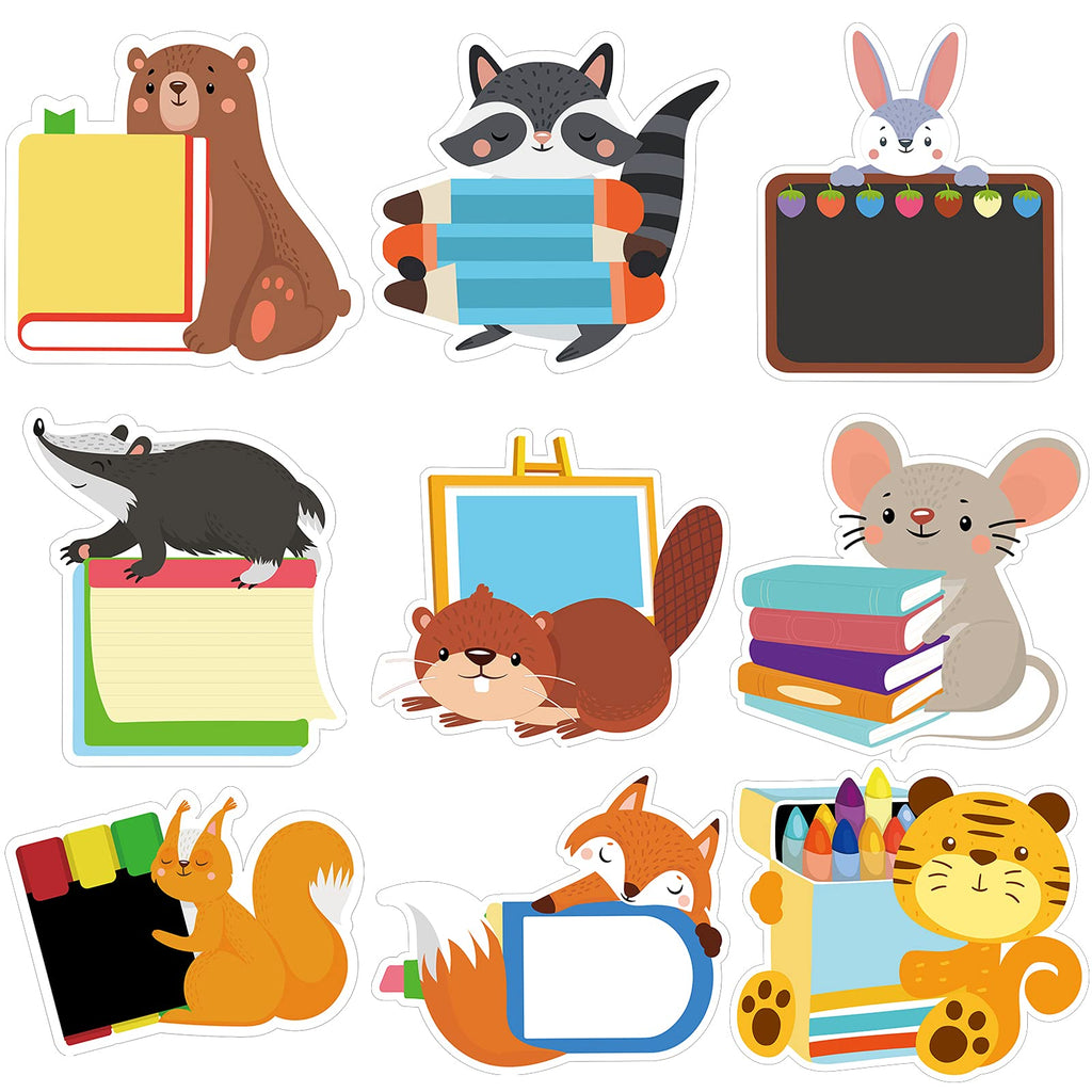  [AUSTRALIA] - 45 Pieces Woodland Animal Friends Bulletin Board Creative Teaching Incentive Chart Woodland Animals Classroom Decor Jungle Animal Accents Cutouts Bear Fox Rabbit Tiger Cutout Animal Theme Party Decor