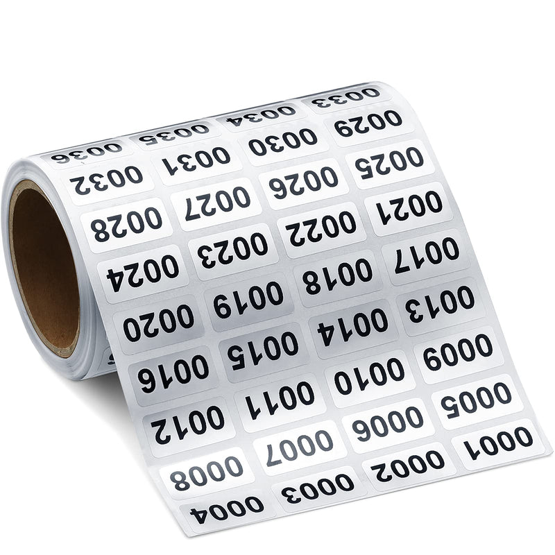 2000 Pieces Inventory Labels 001-2000 Self-Adhesive Waterproof Labels Vinyl Consecutive Number Stickers Labels for Indoor, Outdoor, Storage, Classification, Supplies, 0.39 x 0.78 Inch - LeoForward Australia