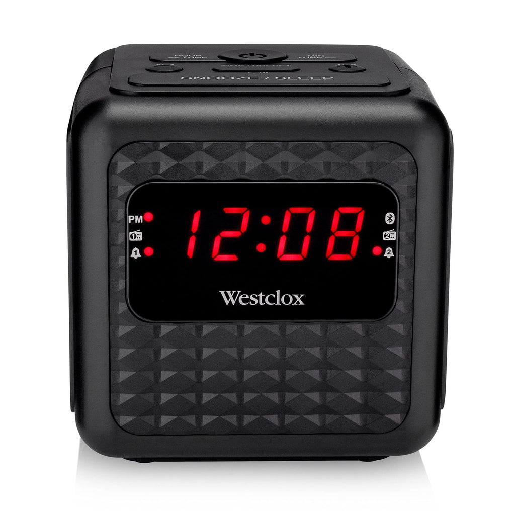 Westclox Black FM Digital Clock Radio with Bluetooth – Model# 71042WM - LeoForward Australia