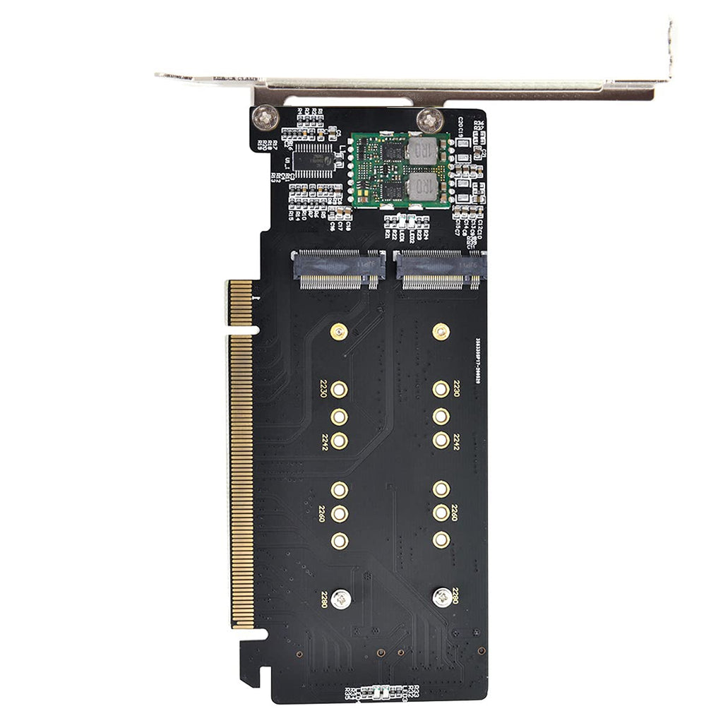  [AUSTRALIA] - Chenyang CY M.2 NVME Gen 3.0 Adapter M.2 NVME AHCI X4 to PCIE Express 3.0 Gen3 X16 Raid Card VROC Raid0 Hyper Adapter Black 4xNVME